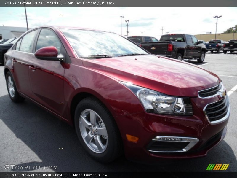 Siren Red Tintcoat / Jet Black 2016 Chevrolet Cruze Limited LT