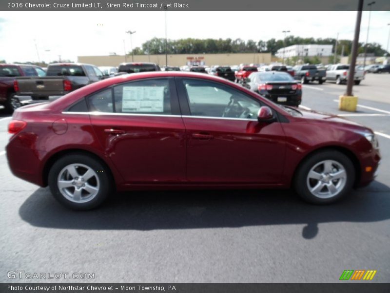 Siren Red Tintcoat / Jet Black 2016 Chevrolet Cruze Limited LT