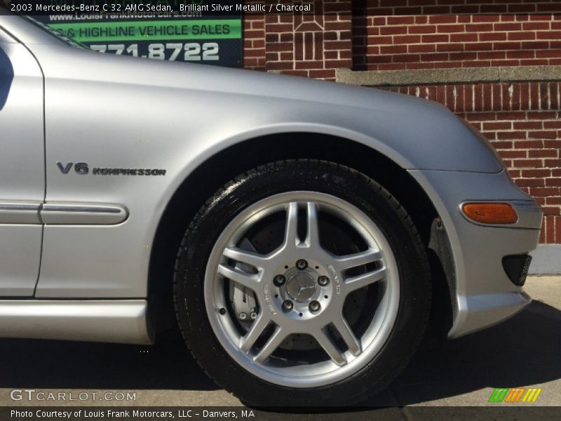 Brilliant Silver Metallic / Charcoal 2003 Mercedes-Benz C 32 AMG Sedan