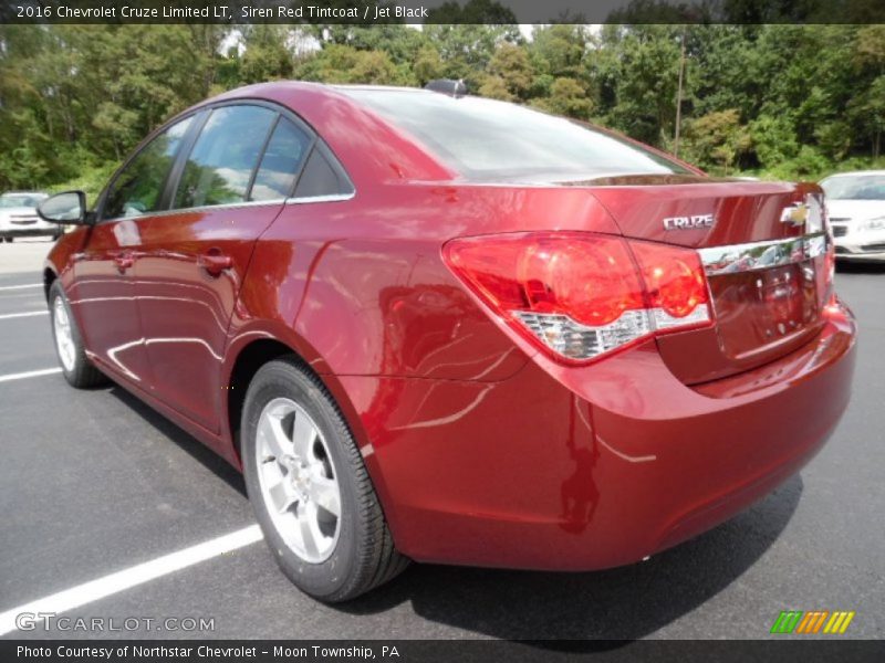 Siren Red Tintcoat / Jet Black 2016 Chevrolet Cruze Limited LT