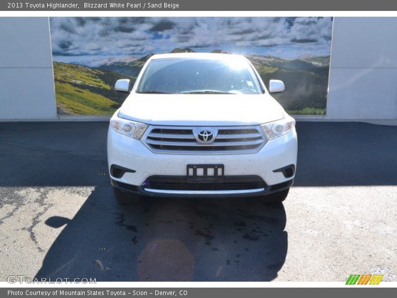 Blizzard White Pearl / Sand Beige 2013 Toyota Highlander