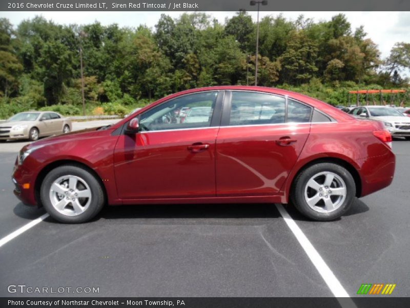 Siren Red Tintcoat / Jet Black 2016 Chevrolet Cruze Limited LT