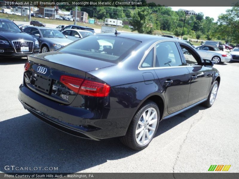 Moonlight Blue Metallic / Chestnut Brown 2016 Audi A4 2.0T Premium quattro