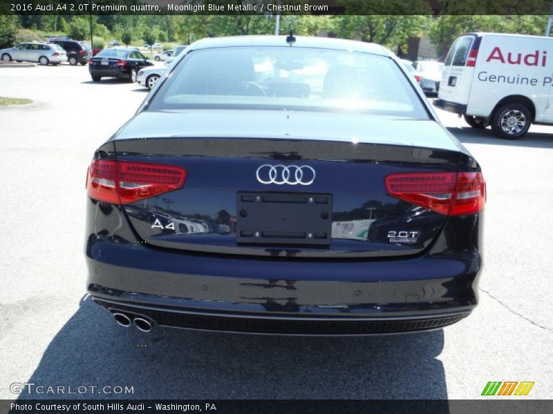 Moonlight Blue Metallic / Chestnut Brown 2016 Audi A4 2.0T Premium quattro