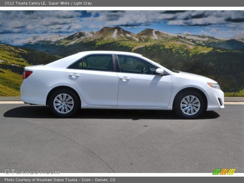 Super White / Light Gray 2012 Toyota Camry LE