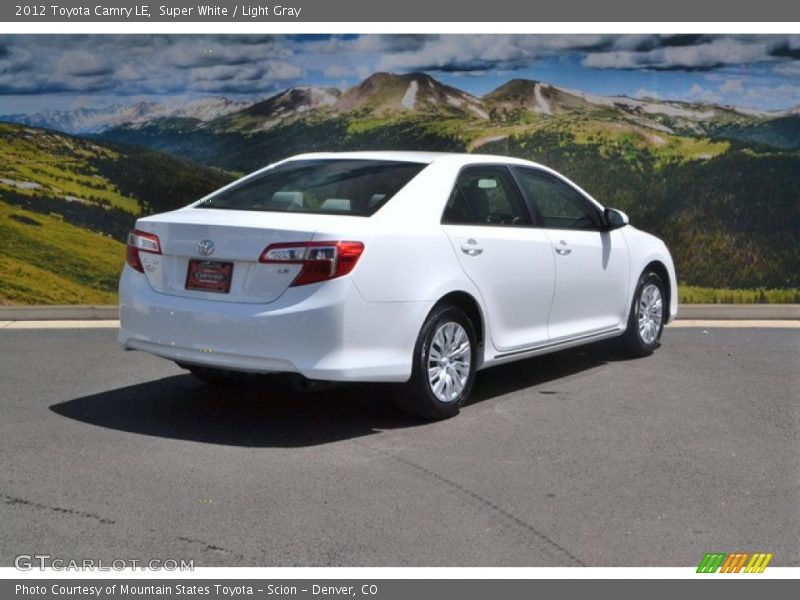 Super White / Light Gray 2012 Toyota Camry LE