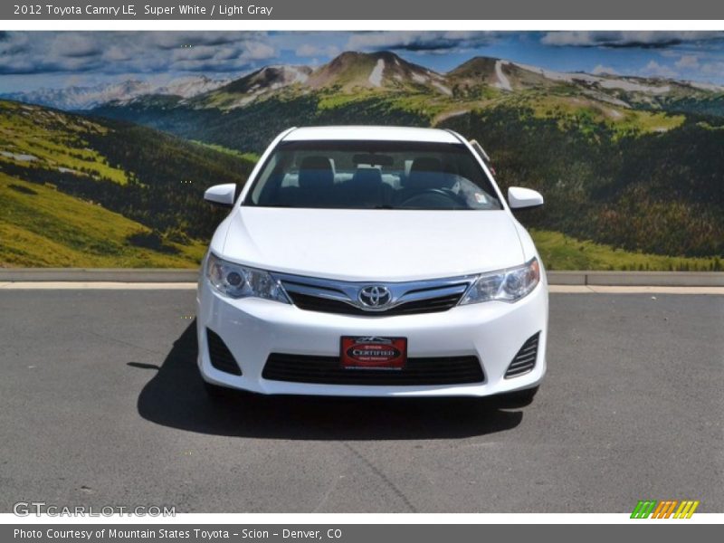 Super White / Light Gray 2012 Toyota Camry LE