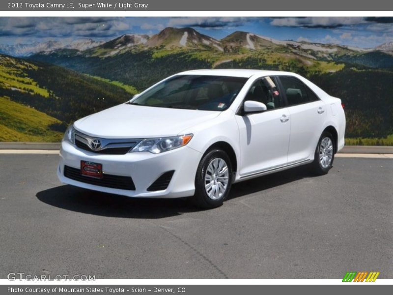 Super White / Light Gray 2012 Toyota Camry LE