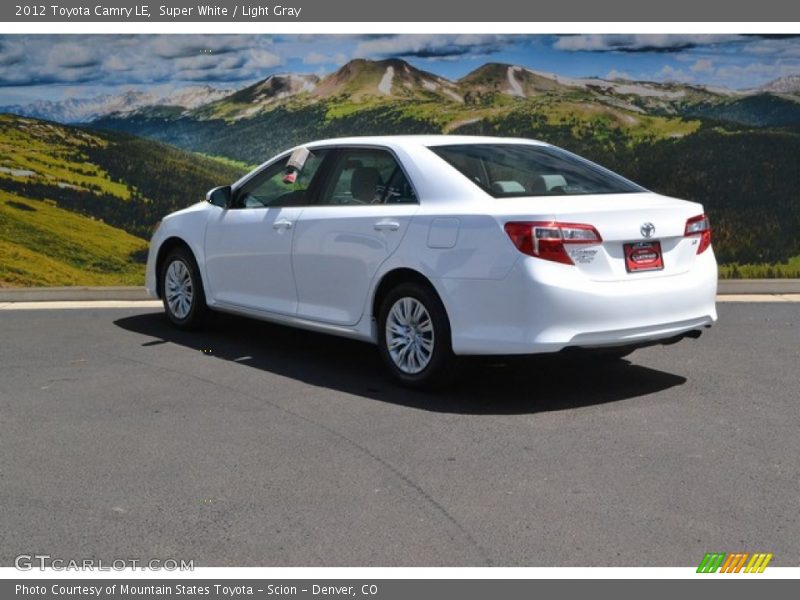 Super White / Light Gray 2012 Toyota Camry LE