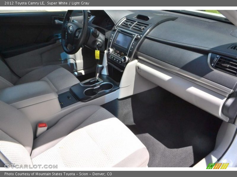 Super White / Light Gray 2012 Toyota Camry LE