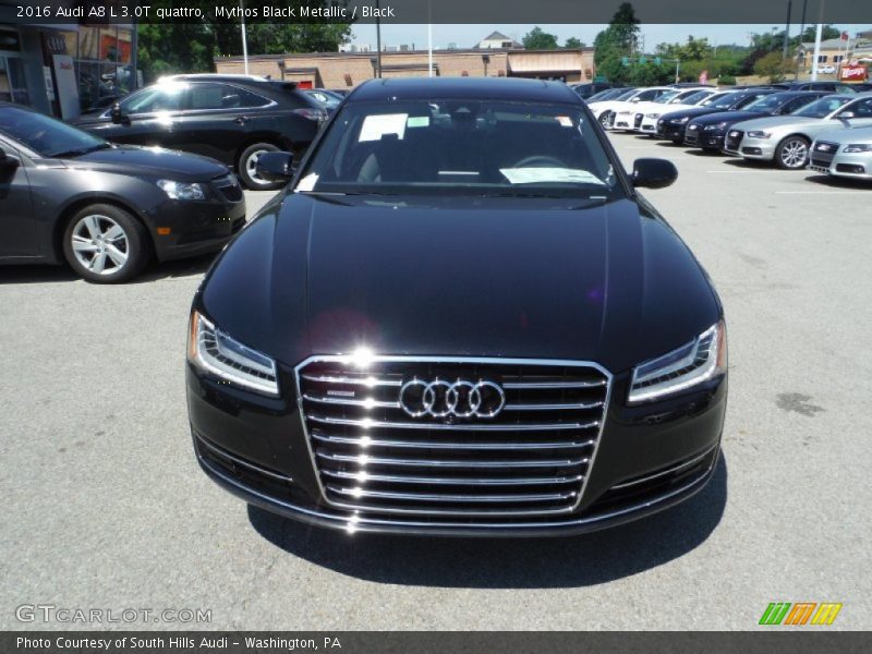 Mythos Black Metallic / Black 2016 Audi A8 L 3.0T quattro
