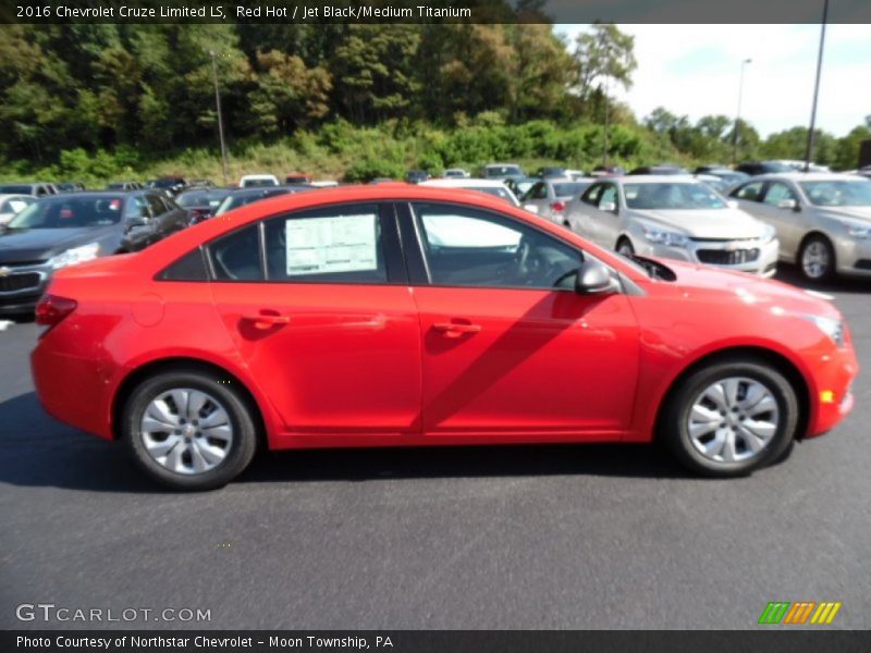 Red Hot / Jet Black/Medium Titanium 2016 Chevrolet Cruze Limited LS