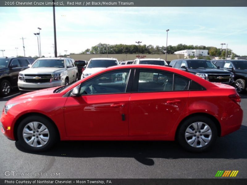 Red Hot / Jet Black/Medium Titanium 2016 Chevrolet Cruze Limited LS