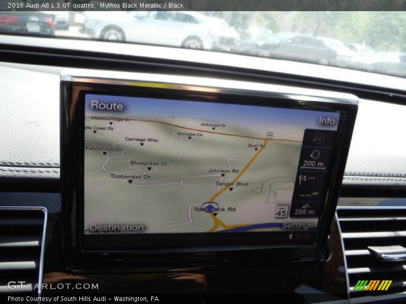 Mythos Black Metallic / Black 2016 Audi A8 L 3.0T quattro