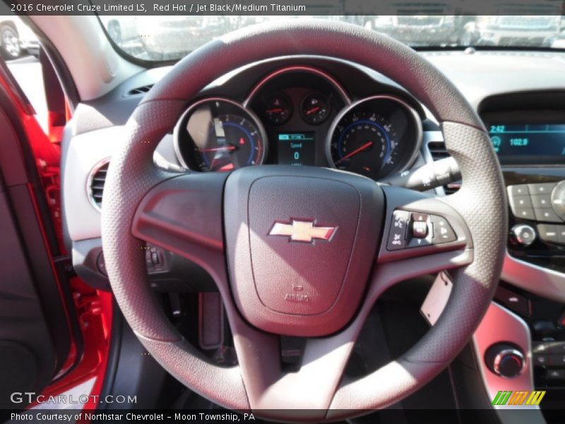 Red Hot / Jet Black/Medium Titanium 2016 Chevrolet Cruze Limited LS