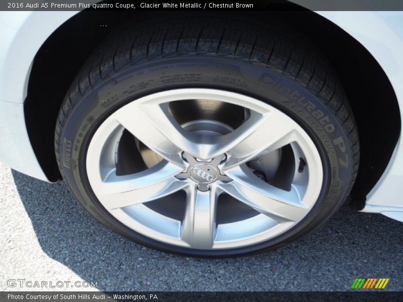 Glacier White Metallic / Chestnut Brown 2016 Audi A5 Premium Plus quattro Coupe