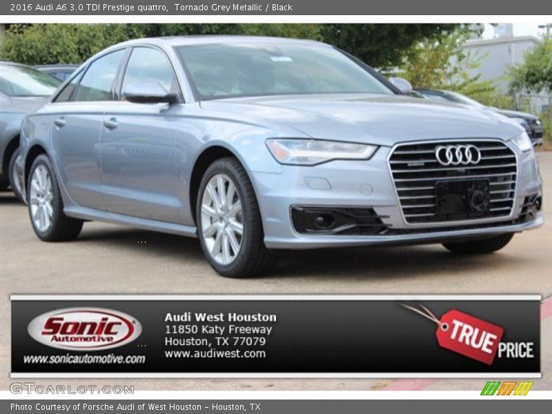 Tornado Grey Metallic / Black 2016 Audi A6 3.0 TDI Prestige quattro