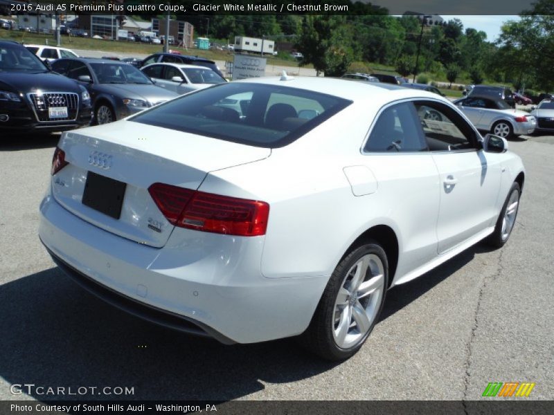 Glacier White Metallic / Chestnut Brown 2016 Audi A5 Premium Plus quattro Coupe