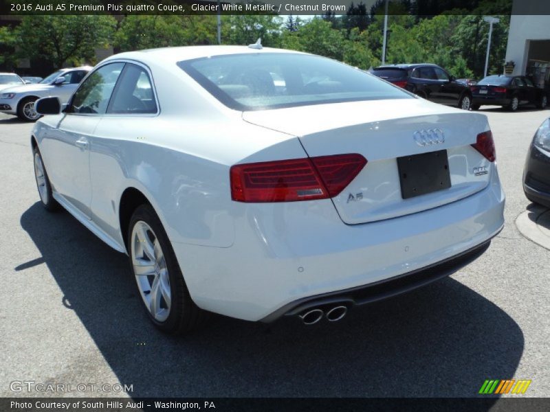 Glacier White Metallic / Chestnut Brown 2016 Audi A5 Premium Plus quattro Coupe