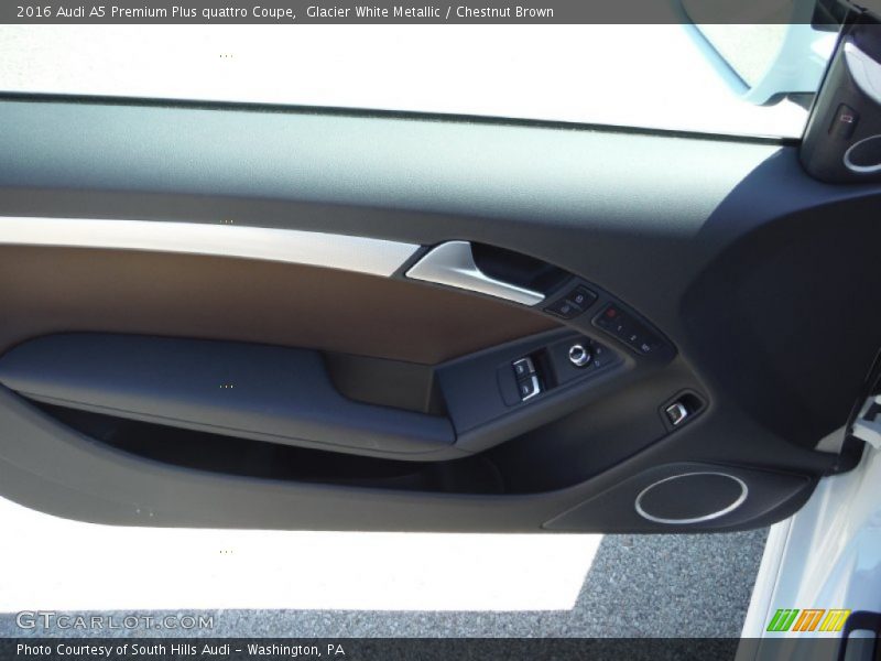 Glacier White Metallic / Chestnut Brown 2016 Audi A5 Premium Plus quattro Coupe