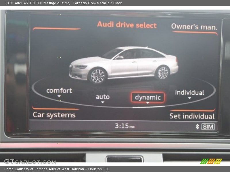 Tornado Grey Metallic / Black 2016 Audi A6 3.0 TDI Prestige quattro