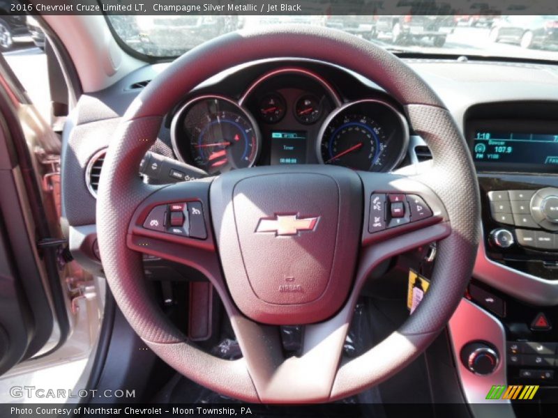Champagne Silver Metallic / Jet Black 2016 Chevrolet Cruze Limited LT