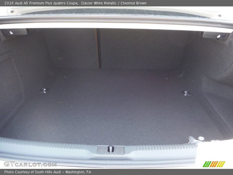 Glacier White Metallic / Chestnut Brown 2016 Audi A5 Premium Plus quattro Coupe