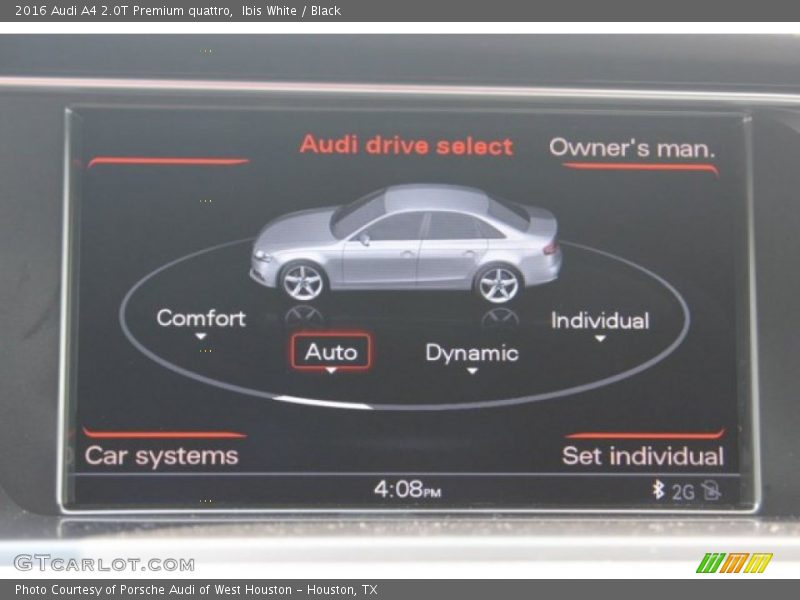 Ibis White / Black 2016 Audi A4 2.0T Premium quattro