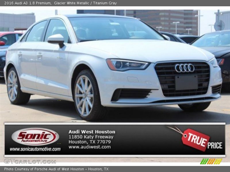 Glacier White Metallic / Titanium Gray 2016 Audi A3 1.8 Premium