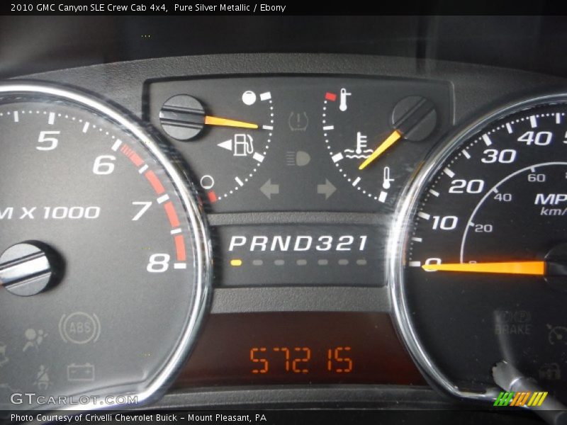 Pure Silver Metallic / Ebony 2010 GMC Canyon SLE Crew Cab 4x4