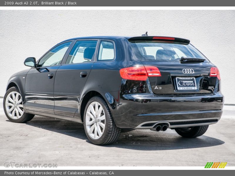 Brilliant Black / Black 2009 Audi A3 2.0T