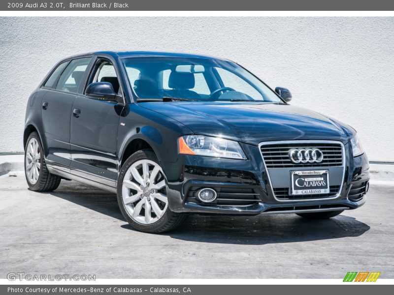 Brilliant Black / Black 2009 Audi A3 2.0T