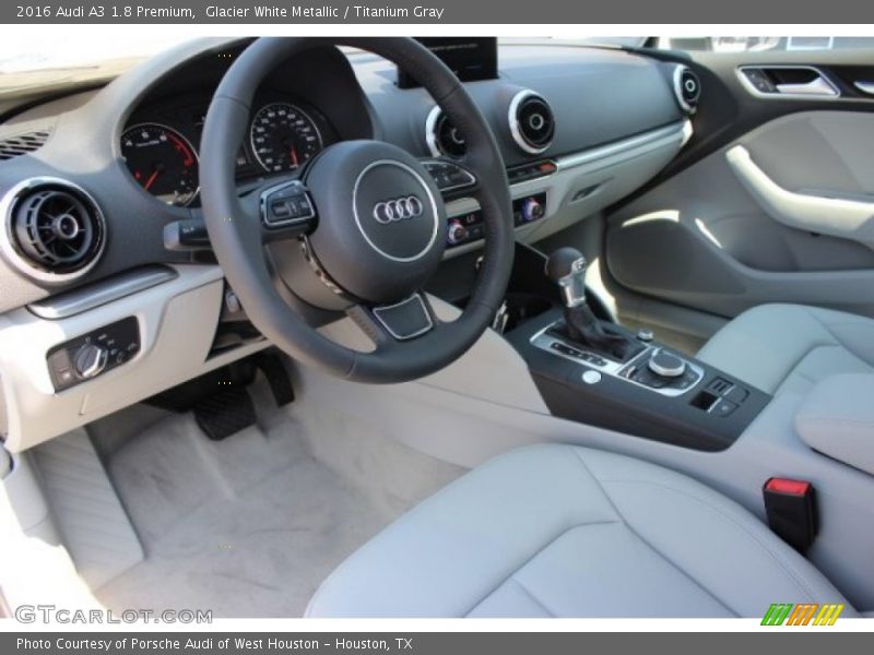 Glacier White Metallic / Titanium Gray 2016 Audi A3 1.8 Premium