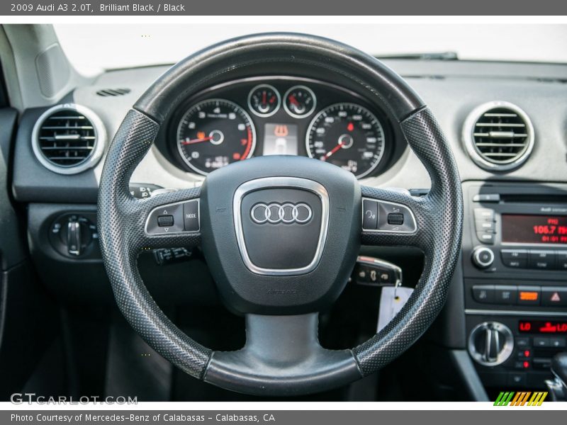 Brilliant Black / Black 2009 Audi A3 2.0T