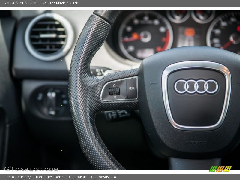 Brilliant Black / Black 2009 Audi A3 2.0T