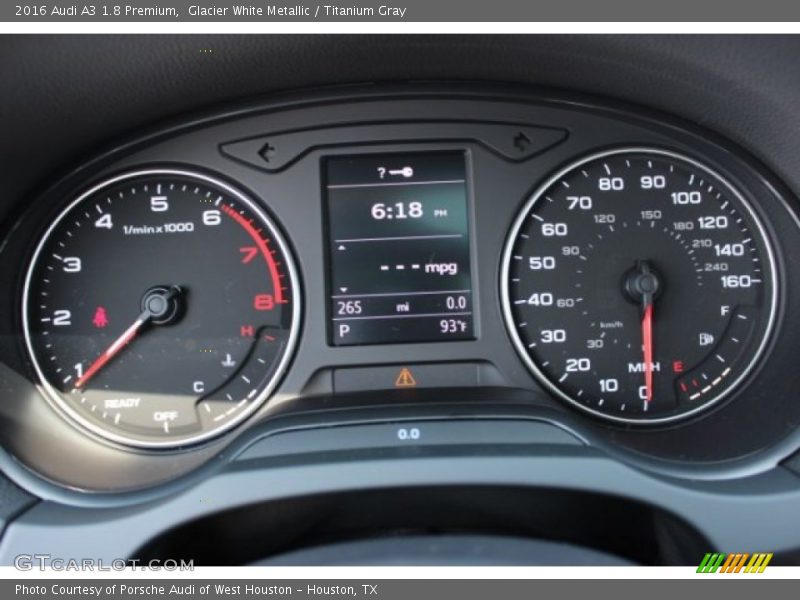 Glacier White Metallic / Titanium Gray 2016 Audi A3 1.8 Premium