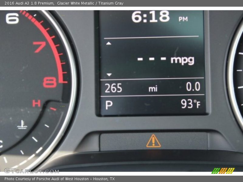 Glacier White Metallic / Titanium Gray 2016 Audi A3 1.8 Premium