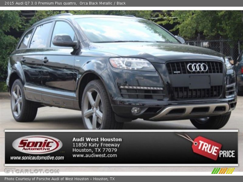 Orca Black Metallic / Black 2015 Audi Q7 3.0 Premium Plus quattro