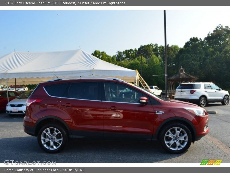 Sunset / Medium Light Stone 2014 Ford Escape Titanium 1.6L EcoBoost