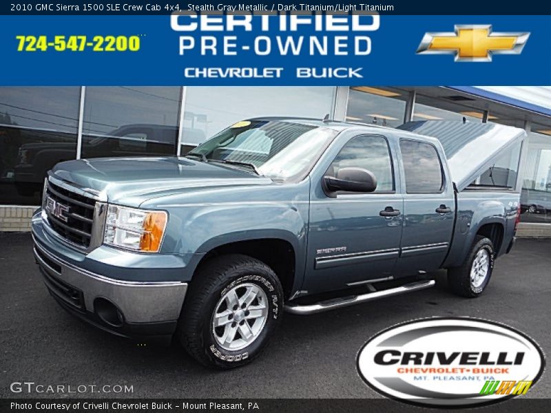 Stealth Gray Metallic / Dark Titanium/Light Titanium 2010 GMC Sierra 1500 SLE Crew Cab 4x4