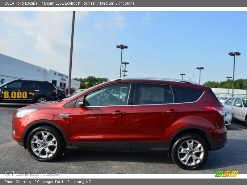 Sunset / Medium Light Stone 2014 Ford Escape Titanium 1.6L EcoBoost