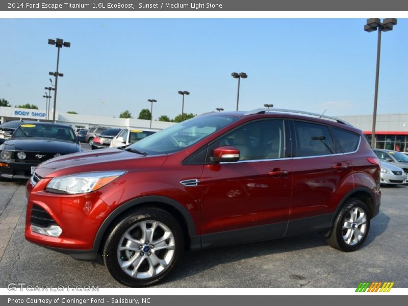 Sunset / Medium Light Stone 2014 Ford Escape Titanium 1.6L EcoBoost