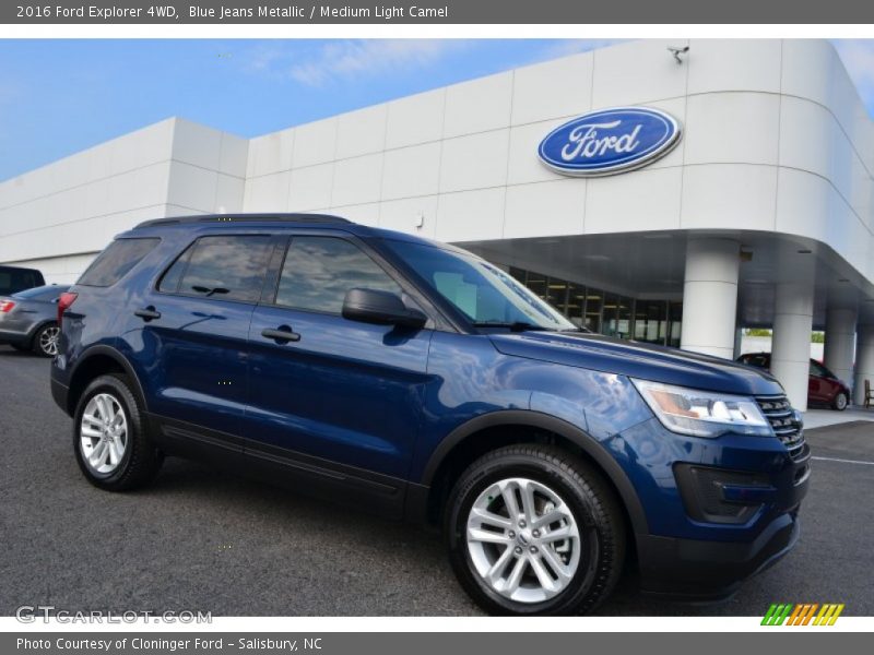 Blue Jeans Metallic / Medium Light Camel 2016 Ford Explorer 4WD