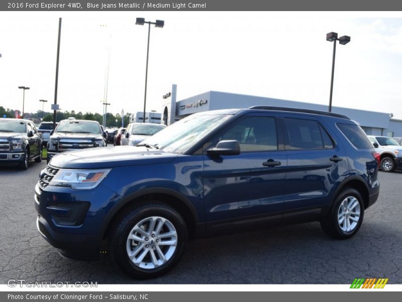 Blue Jeans Metallic / Medium Light Camel 2016 Ford Explorer 4WD