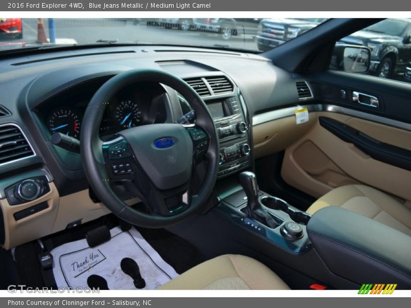 Blue Jeans Metallic / Medium Light Camel 2016 Ford Explorer 4WD