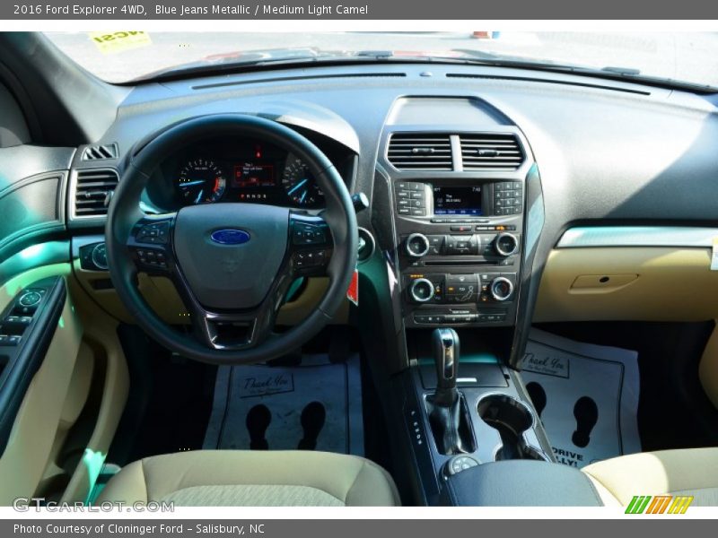 Blue Jeans Metallic / Medium Light Camel 2016 Ford Explorer 4WD