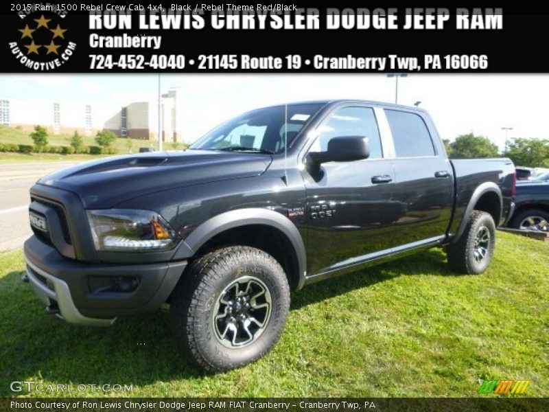 Black / Rebel Theme Red/Black 2015 Ram 1500 Rebel Crew Cab 4x4
