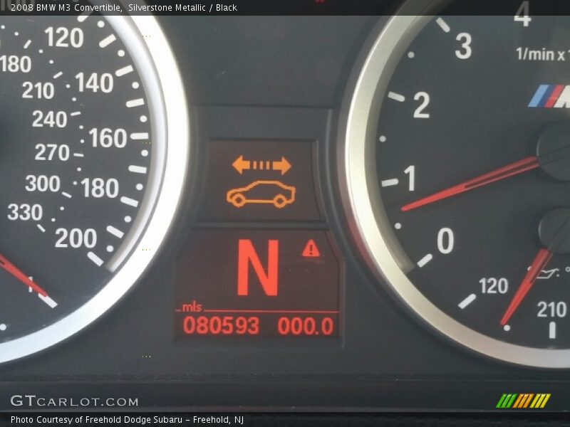 Silverstone Metallic / Black 2008 BMW M3 Convertible