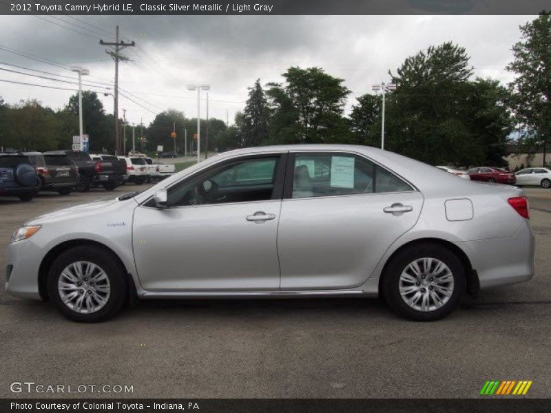 Classic Silver Metallic / Light Gray 2012 Toyota Camry Hybrid LE