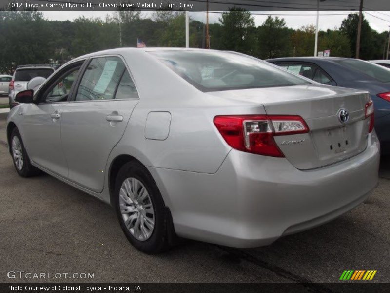 Classic Silver Metallic / Light Gray 2012 Toyota Camry Hybrid LE